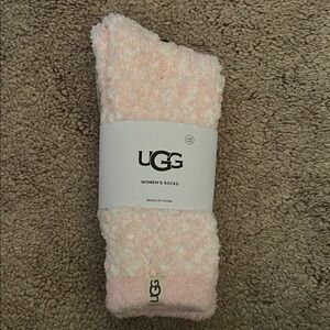 UGG Women's Pink Fuzzy Socks